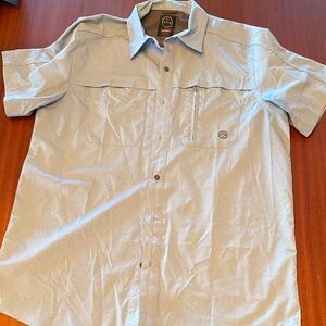 Wrangler Tactical Light Blue Casual Button Down Shirt